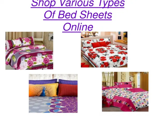 Shop Various Types Of Bed Sheets Online