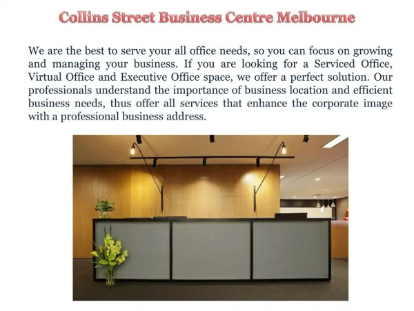 Hire Serviced Offices in Melbourne CBD