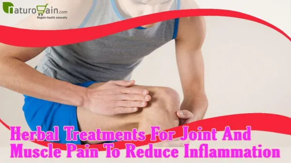 Herbal Treatments For Joint And Muscle Pain To Reduce Inflammation