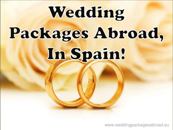 wedding packages abroad