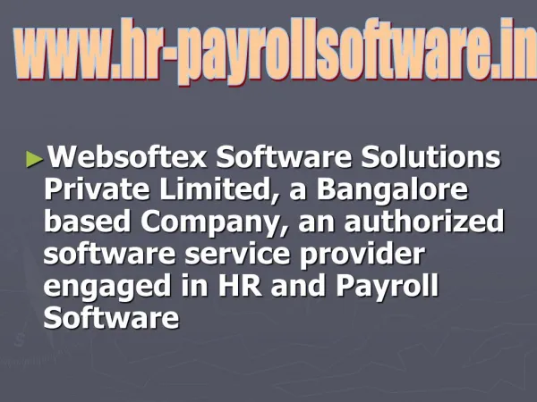 Biometric System Software, PF Software, ESI Software, HR Software, Payroll Software, Time Attendance