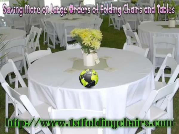 Saving More on Large Orders of Folding Chairs and Tables