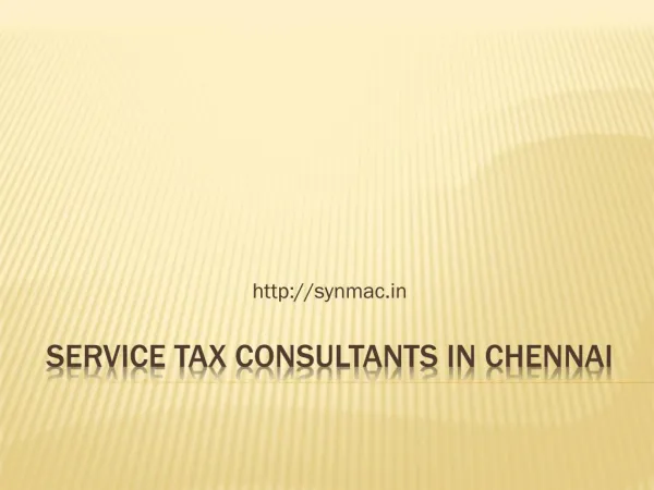 Service tax consultants in chennai