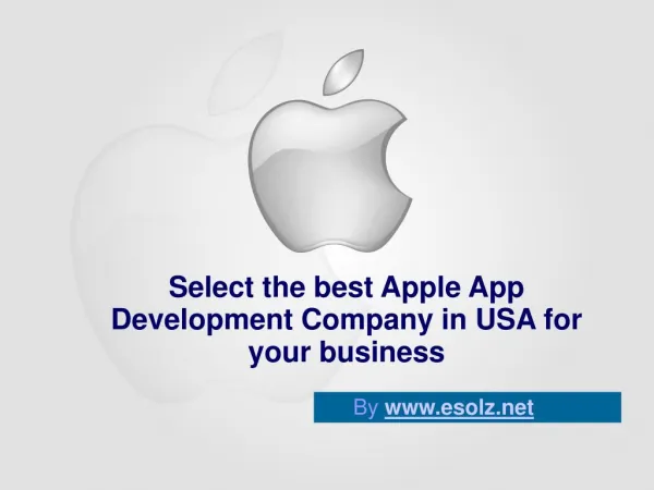 Apple App Development Company in USA Offers Best Solution