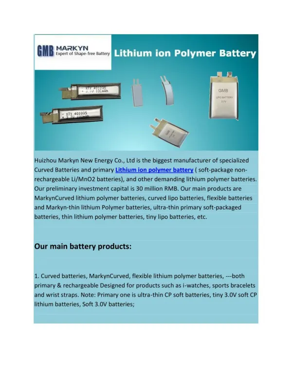lithium polymer batteries