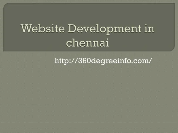 Website Development in chennai,
