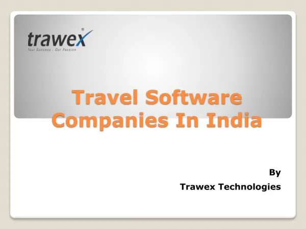 Travel Software Companies In India