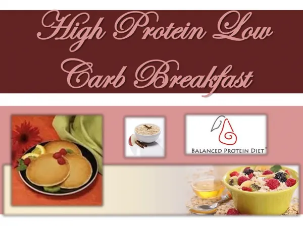 High Protein Low Carb Breakfast