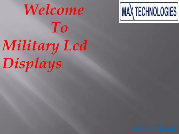 Military Lcd Displays