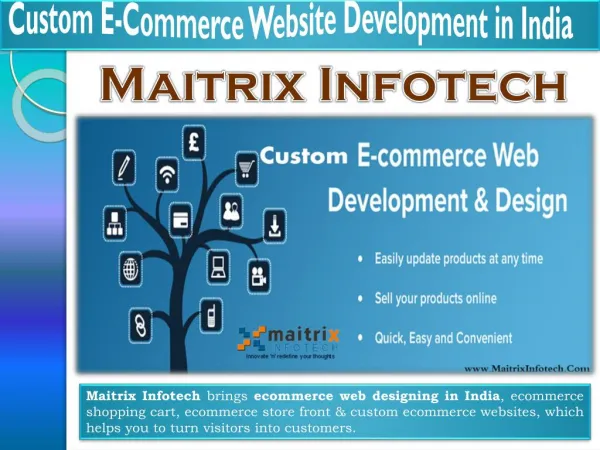 Custom Ecommerce Website Development India