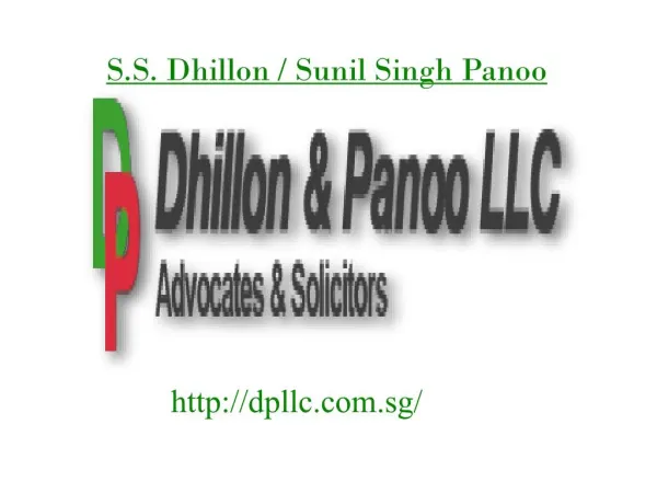 Commercial Lawyer in Singapore - S.S. Dhillon / Sunil Singh Panoo