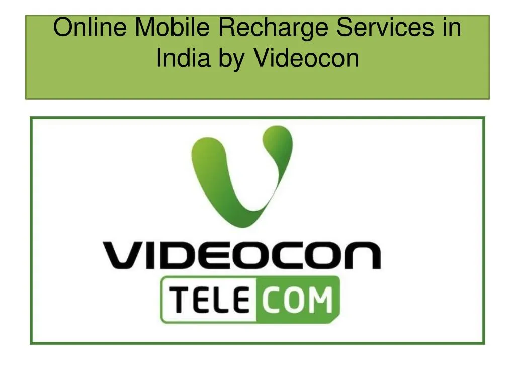 online mobile recharge services in india by videocon