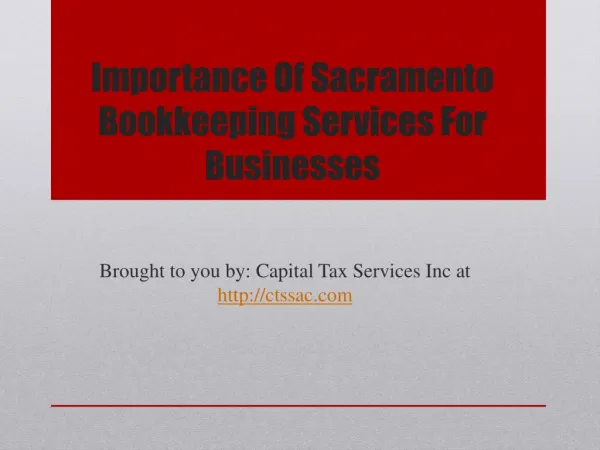 Importance Of Sacramento Bookkeeping Services For Businesses