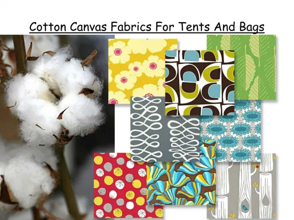 Cotton Canvas Fabrics For Tents And Bags