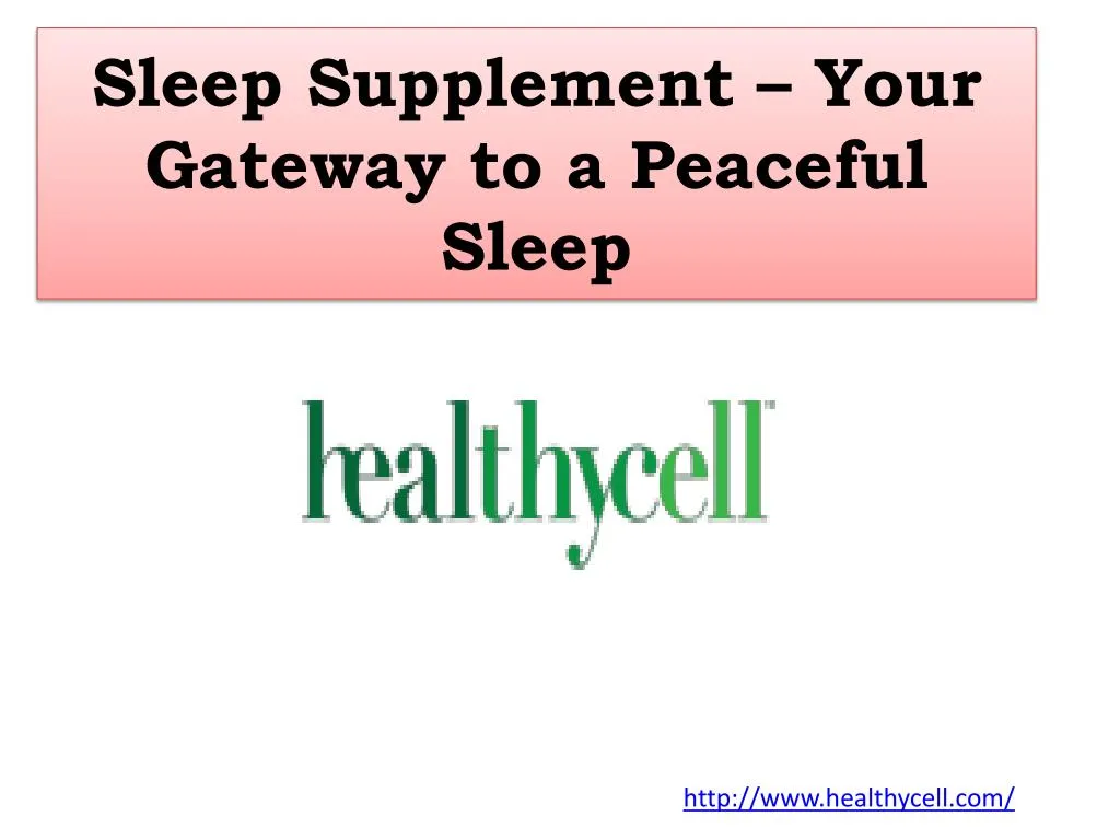 sleep supplement your gateway to a peaceful sleep