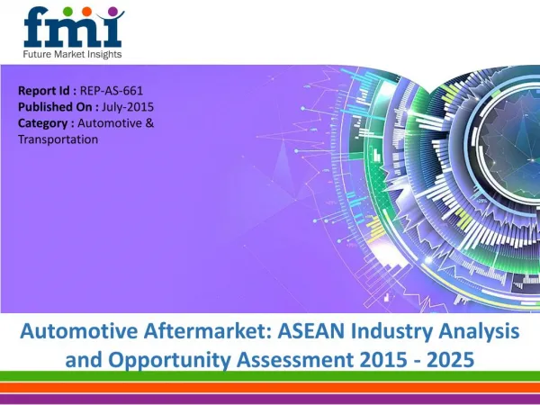 ASEAN Automotive Aftermarket Poised to Reach US$ 37.7 Bn by 2025