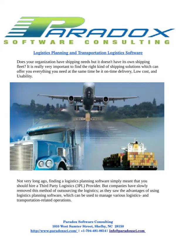 Is Logistics Planning and Transportation Logistics Software Right Choice For Your Organization?