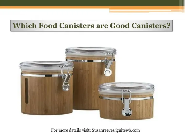 Which Food Canisters are Good Canisters?