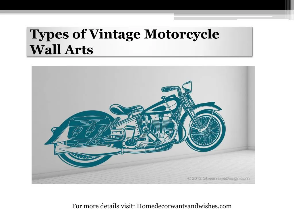 types of vintage motorcycle wall arts