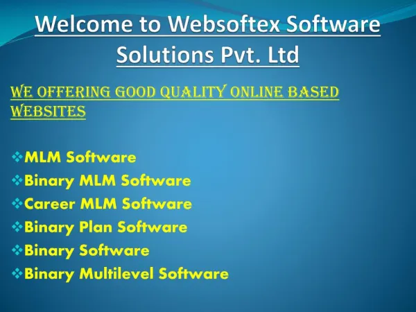 MLM Software, Binary MLM Software, Career MLM Software, Binary Plan Software, Binary Software
