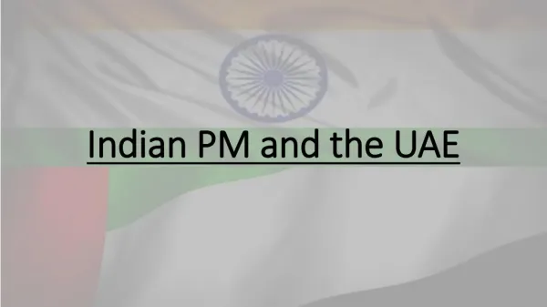 Indian PM and the UAE