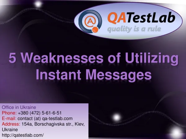 5 Weaknesses of Utilizing Instant Messages