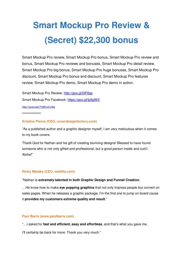 Smart Mock Up Pro review & Smart Mock Up Pro $22,600 bonus-discount
