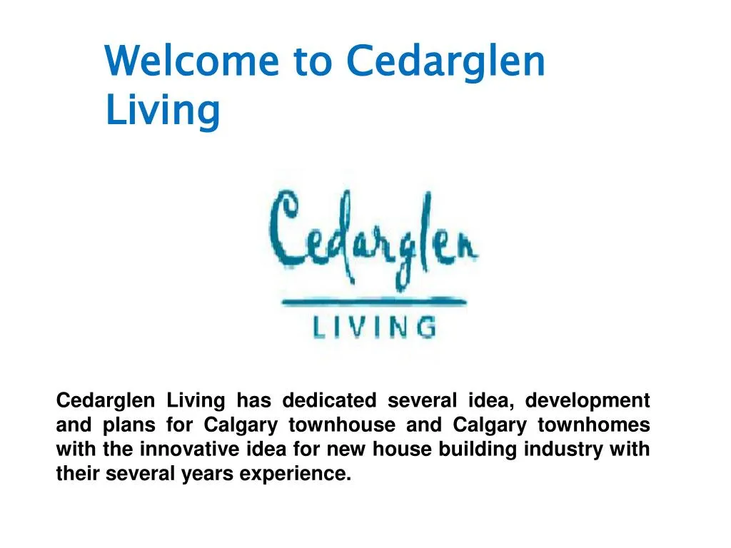 welcome to cedarglen living