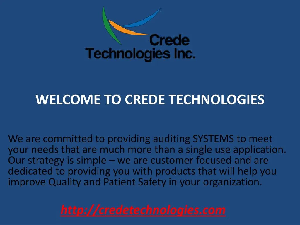 welcome to crede technologies