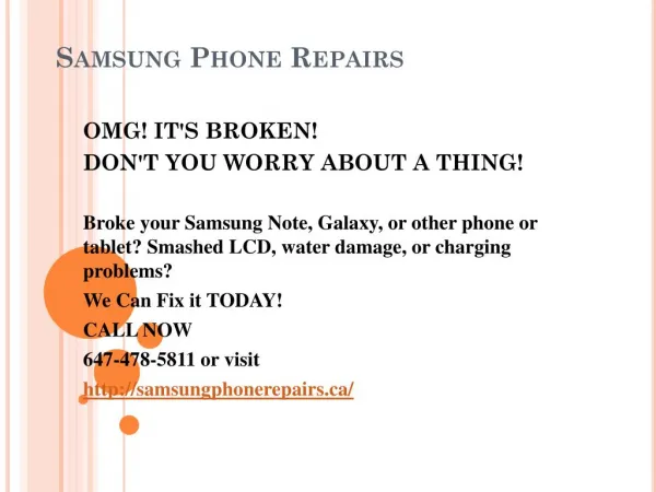 Samsung screen repair service| samsung repair mississauga