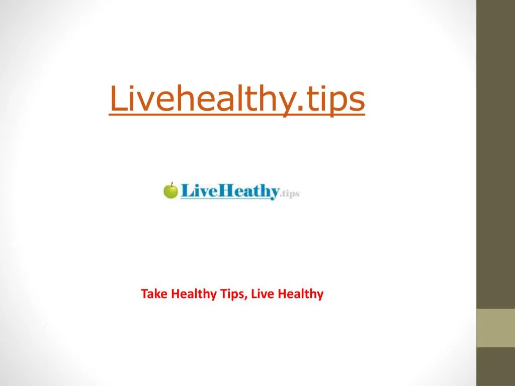 livehealthy tips