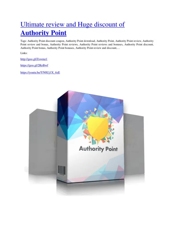 Authority Point review in detail – Authority Point Massive bonus