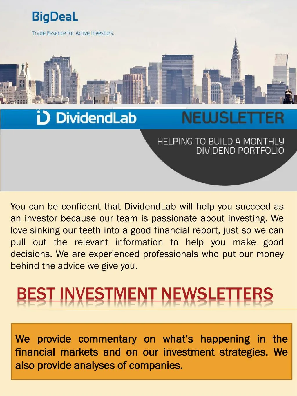 best investment newsletters