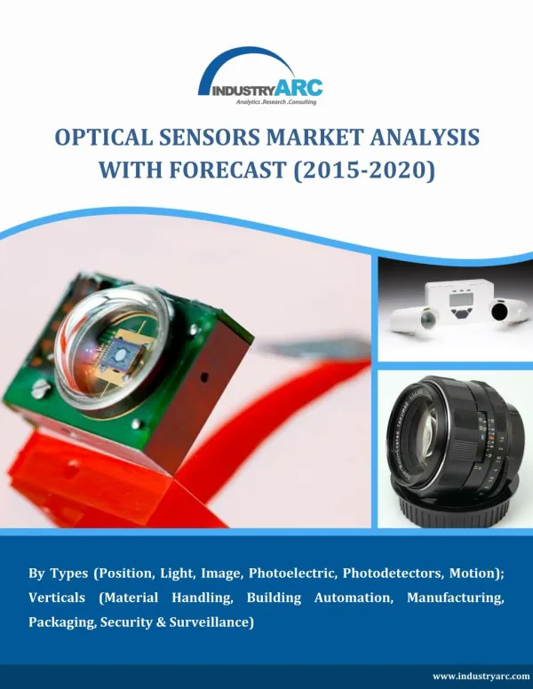 Optical Sensors Market to cross $34 Billion mark by 2020