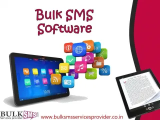 BULK SMS SOFTWARE A BENEFICIAL FACTOR FOR BOTH THE COMPANY AND THE CUSTOMERS - slide 1