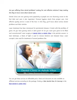 dentist in Ashok Vihar - slide 1