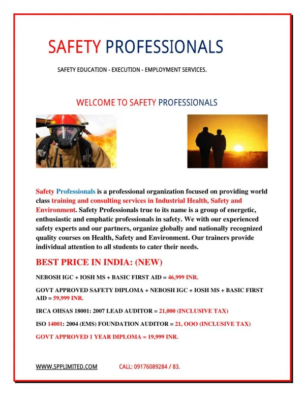 safety courses in chennai - safety course in chennai