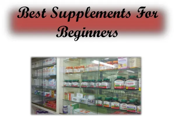 Best Supplements for Beginners