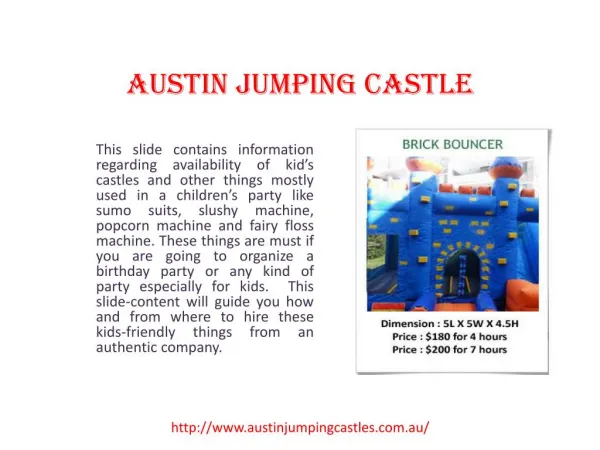 Sydney jumping castles | Austin Jumping Castle