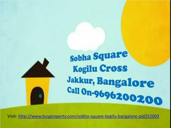 Sobha Square 3BHK Residential, Bangalore