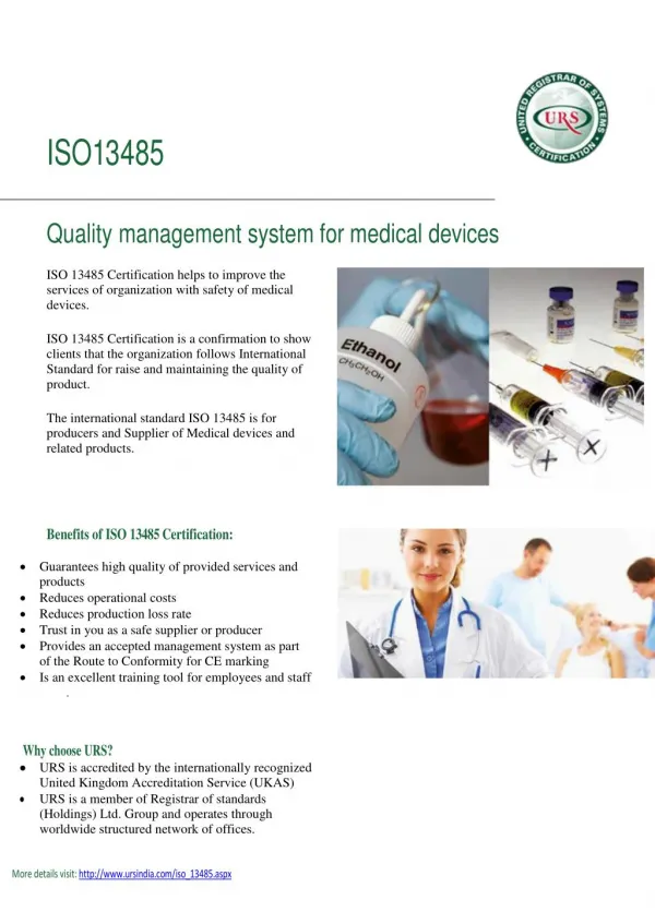 iso 13485 certification by ursindia