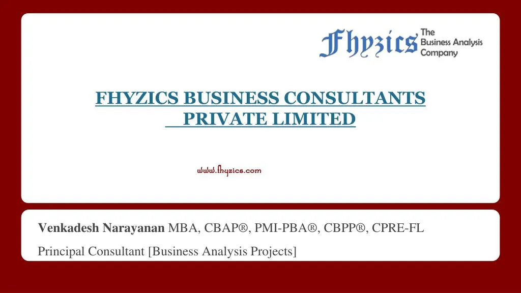 fhyzics business consultants private limited