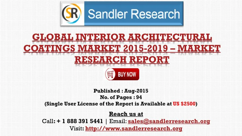 global interior architectural coatings market 2015 2019 market research report