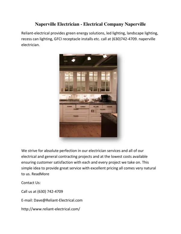 Naperville Electrician - Electrical Company Naperville