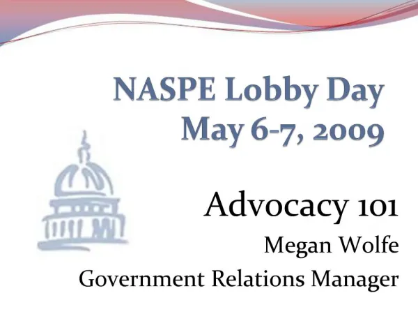 NASPE Lobby Day May 6-7, 2009