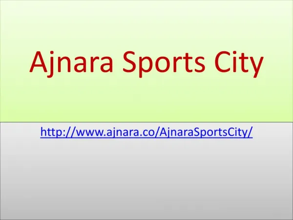 Ajnara Sports city Residential