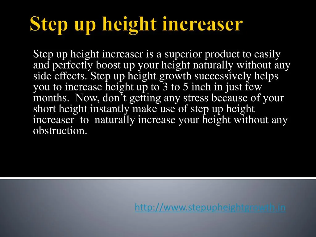 step up height increaser