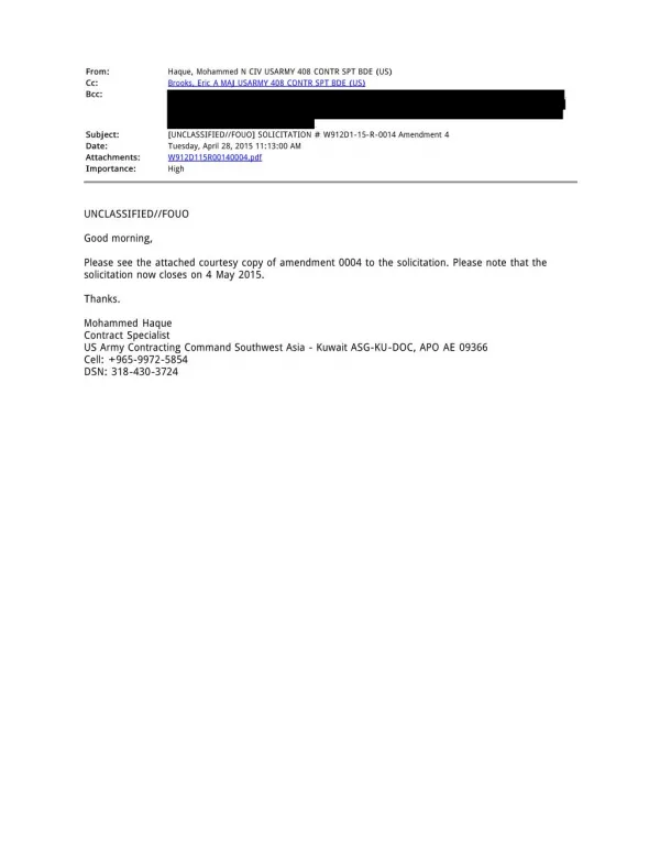 Blog 65 USMC 20150815 W912D1-15-R-0014 ATTCH 4 Tab 12 - Army Notifying Original Offers Of Reopening (REDACTED)