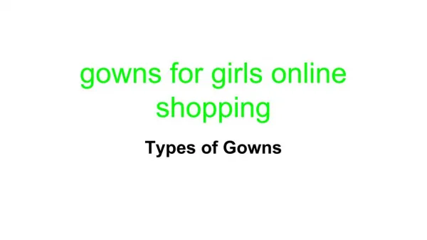 gowns for girls online shopping