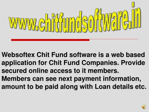 Chit Fund, MLM Software, Microfinance, RD FD, Co-Operative, HR Payroll